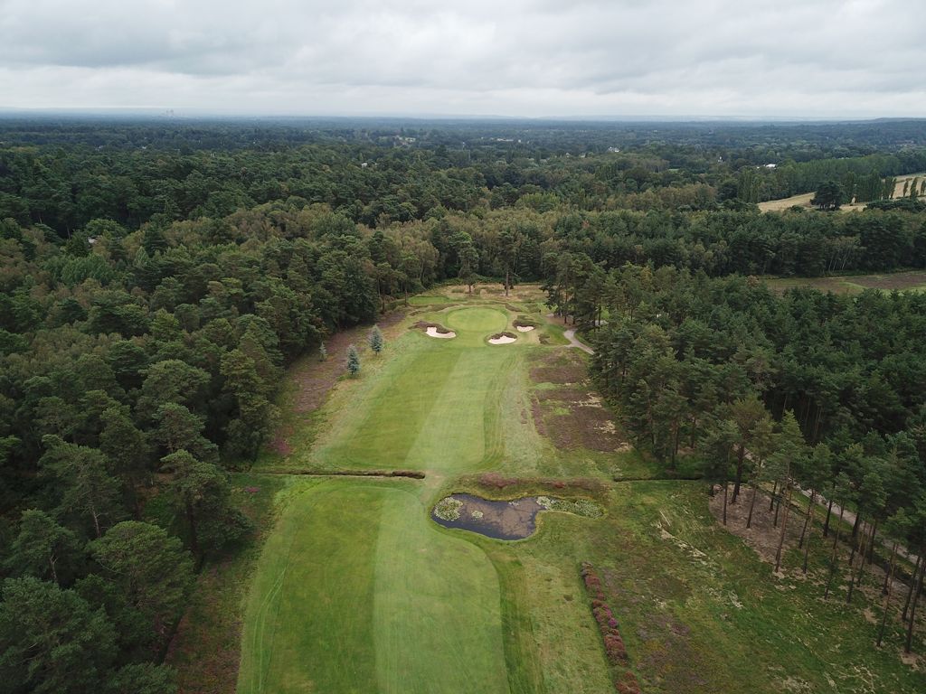 5th Hole at Swinley Forest Golf Club (505 Yard Par 5)